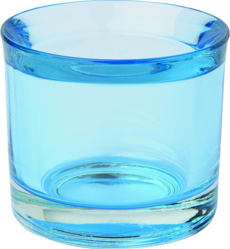 Glas-Teelicht-Halter CUP blau