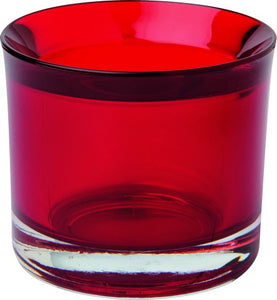Glas-Teelicht-Halter CUP rot