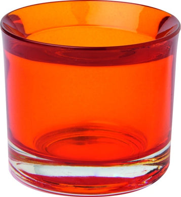 Glas-Teelicht-Halter CUP orange