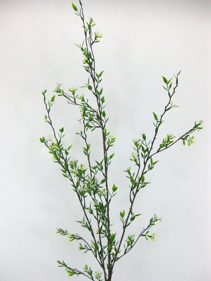 Blüten-Beeren-Zweig creme-grün 96cm