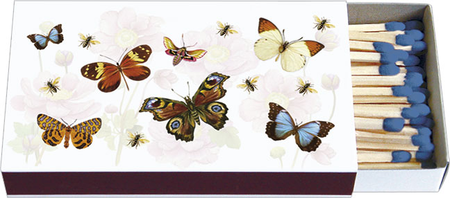 Zündholz-Schachtel 'Bunte Schmetterlinge''