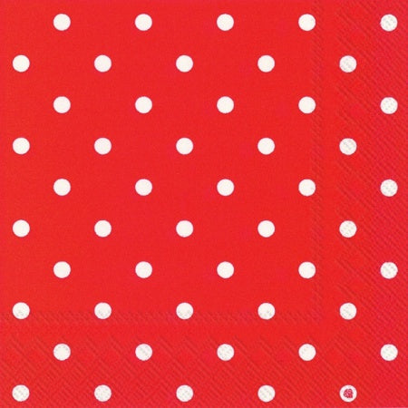 Lunch-Servietten 'Little Dots' red