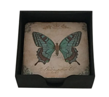 Laden Sie das Bild in den Galerie-Viewer, Untersetzer in Box &#39;Schmetterlinge&#39; 6er Set