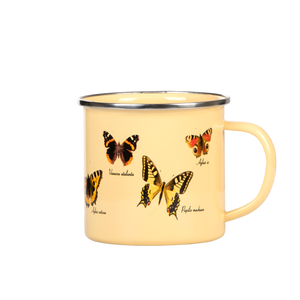 Emaille Tasse 'Schmetterlinge'