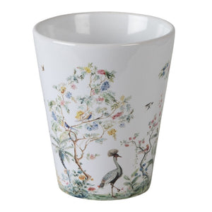 Ker.Tasse 'Vögel und Blumen'