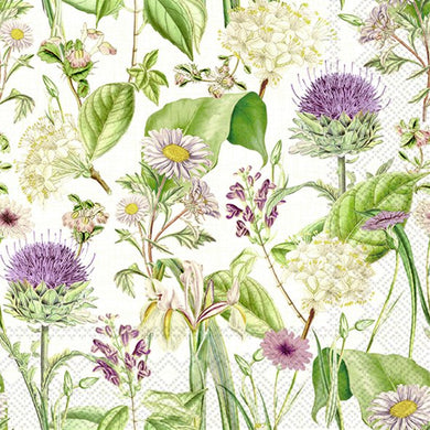 Cocktail-Servietten 'Wildflower' cream