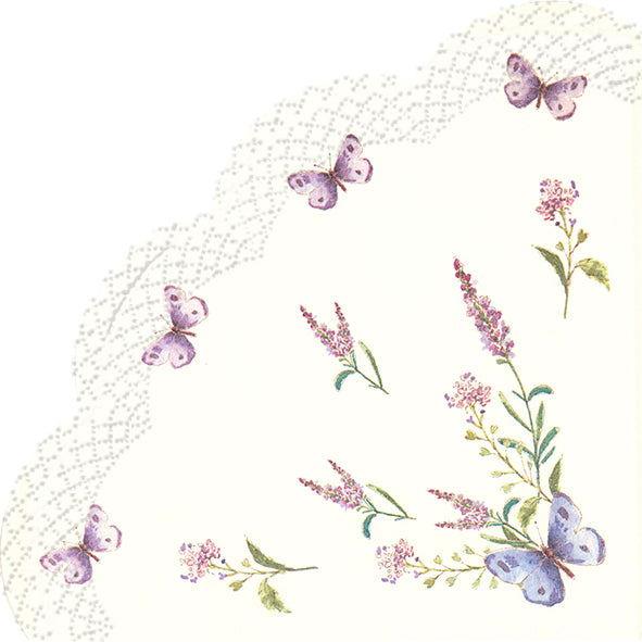 Rondo-Servietten 'La Lavande' cream