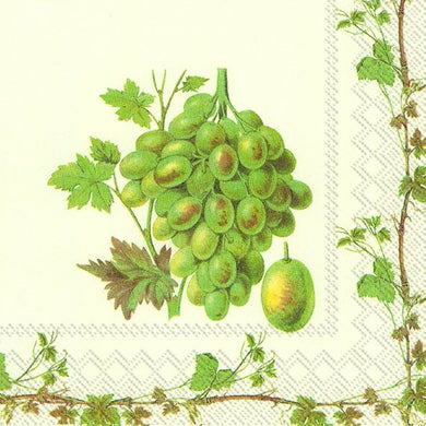 Cocktail-Servietten 'Grape Harvest' white