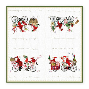 Lunch-Servietten 'Weihnachtsfahrrad'