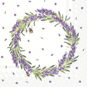 Lunch-Servietten 'Lavender Wreath'