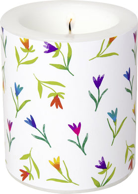Windlicht 'Colourful Flowers'