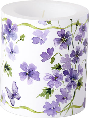 Wachs-Windlicht 'Purple Spring'