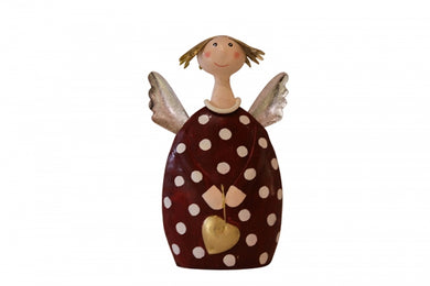 Engel 'Lotta' dunkelrot zum Stellen