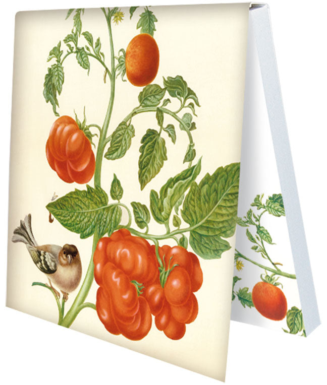 Klebezettel 'Tomaten und Buchfink'